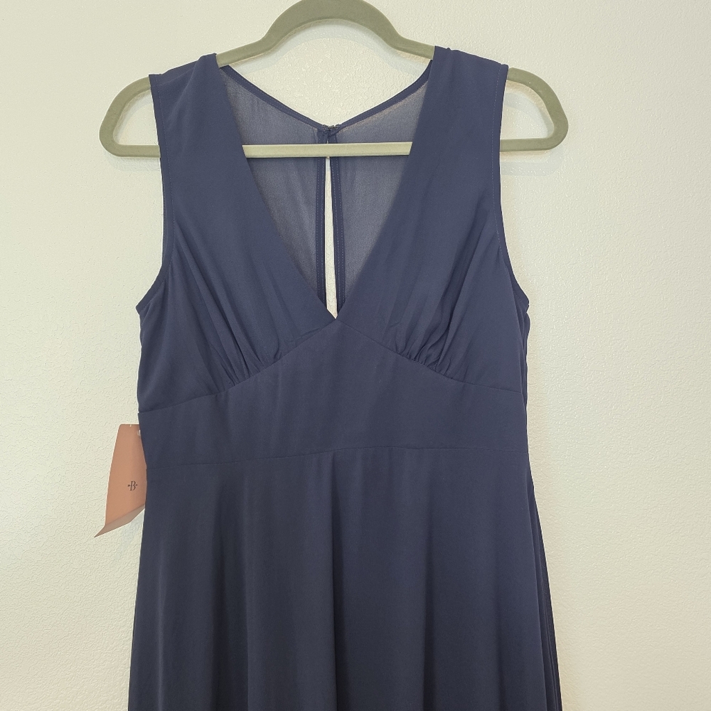 NWT BHLDN Anthropologie Capulet Navy Maxi Dress Size Large - Picture 4 of 10